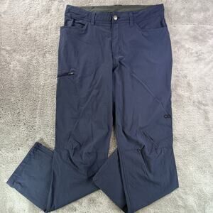 Outdoor Research Ferrosi Pants 32x32 Navy Blue Lightweight Stretch Hiking V042